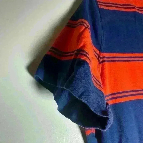 VTG 90’s Juniors Hollister XL Orange/blue Striped Tee. - Picture 5 of 9